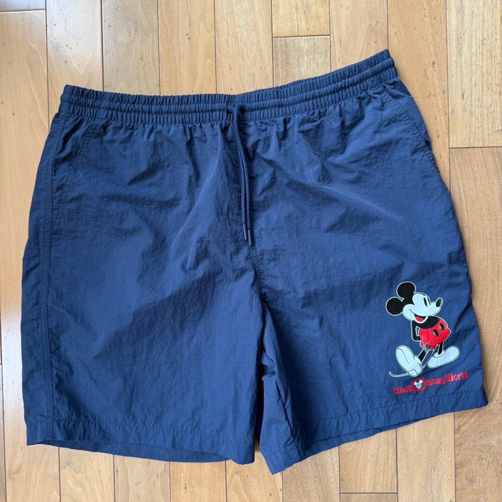 Disney Navy Swim Trunks with Mickey Graphic - Picture 1 of 6